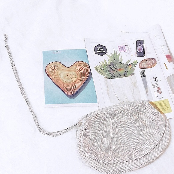 Rare VTG: Glitzy Hollywood Glamour 1940-1950’s Evening Bag Hand Beaded SeaShell - Picture 6 of 16